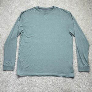 Free Fly Shirt Mens XL Green Long Sleeve Performance Bamboo Crew Neck Top